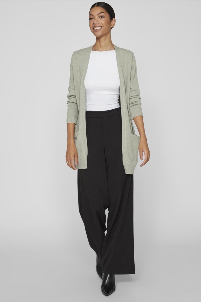 VIRIL OPEN L/S KNIT CARDIGAN - NOOS 14044041 OIL GREEN